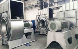Centrifugal fans in stainless steel